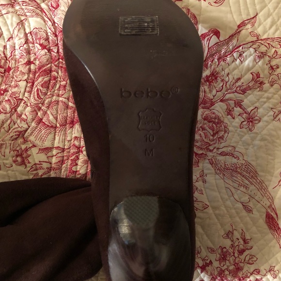 DREAM PAIRS Women Over the knee brown suede boots by BEBE, Sz 10